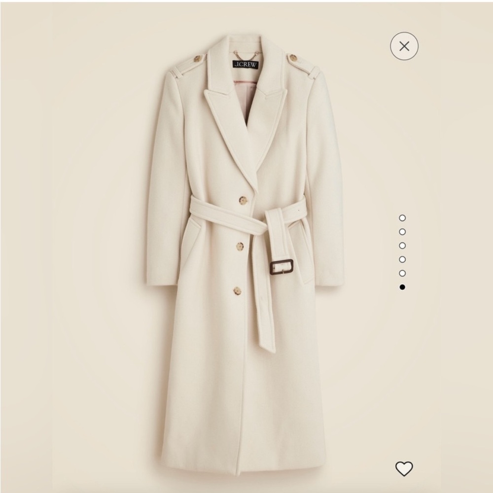 J. Crew Wrap trench coat in Italian double faced wool SMALL EUC